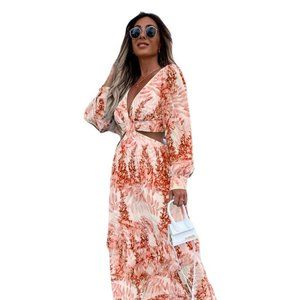 Long sleeved Printed Summer Dress